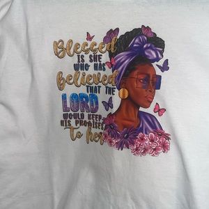 A large white woman’s T shirt.